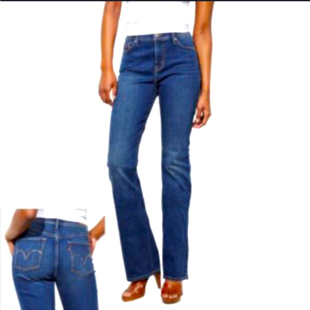 Levi’s 512• Perfectly Slimming Bootcut Blue Jeans